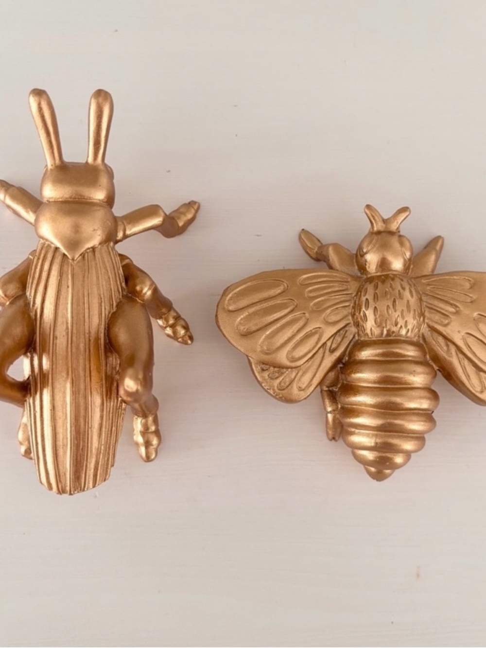 TARGET Grasshopper/ Bee Gold Figurines - New!